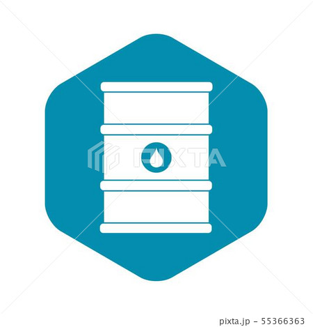 Oil barrel icon, simple style 55366363