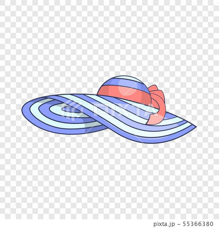 Beach hat icon, flat style 55366380
