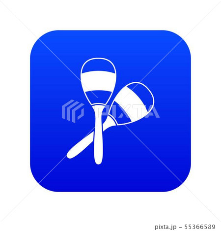 Maracas Icon Digital Blueのイラスト素材