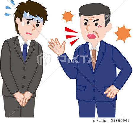 若い社員を叱る上司 若い社員を叱る上司 55366945