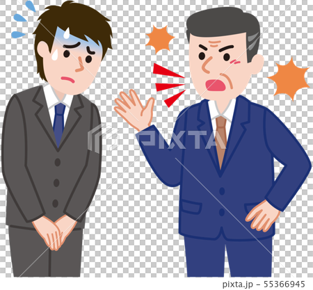 若い社員を叱る上司 若い社員を叱る上司 55366945