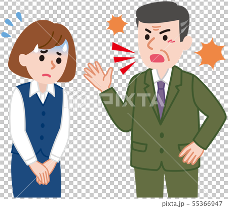 若い社員を叱る上司 若い社員を叱る上司 55366947