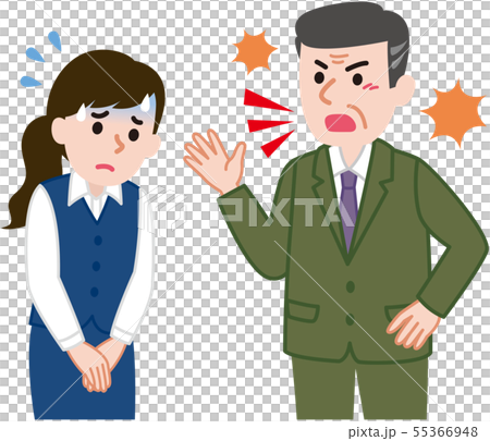 若い社員を叱る上司 55366948