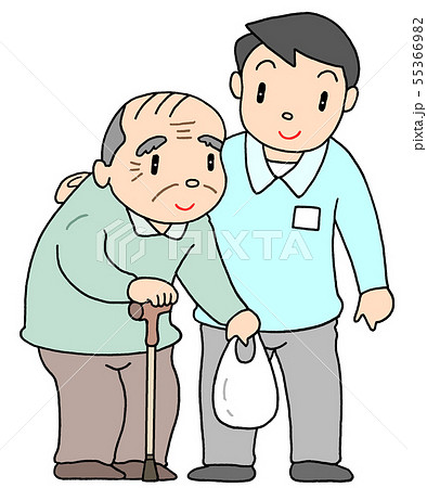 要介護者外出サポート・お爺さん 55366982