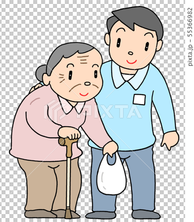 要介護者外出サポート・お爺さん 55366982