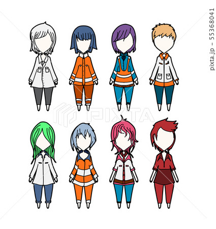 engineer student Characters vector set cartoon 55368041