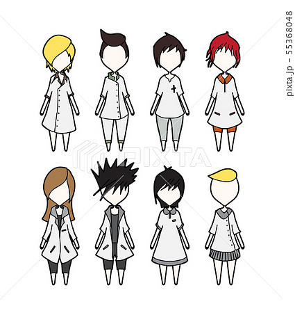 Doctor Characters vector set cartoon design mobile 55368048