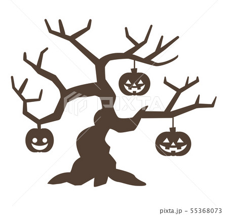ハロウィン　不気味な木 55368073