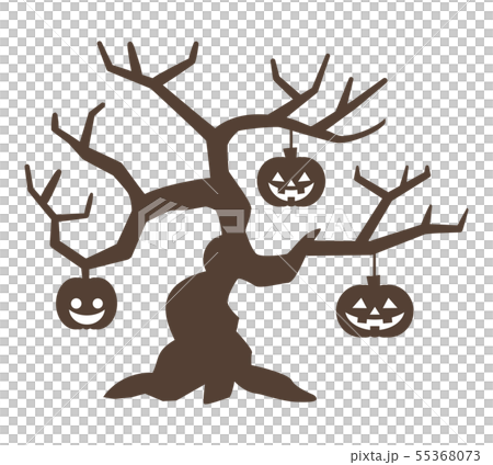 ハロウィン　不気味な木 55368073