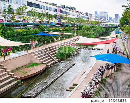 ソウル 清渓川 ソウル 清渓川 55368638