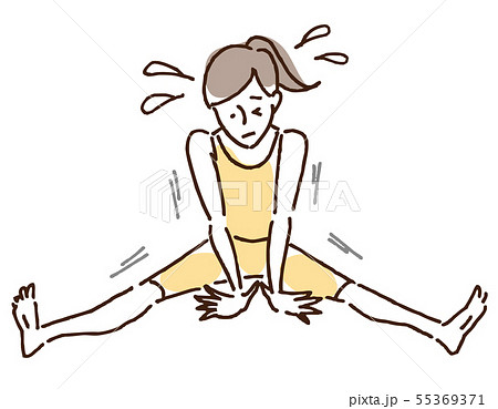 身体のかたい女性 55369371