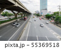 Blur traffic road in the morning background. 55369518