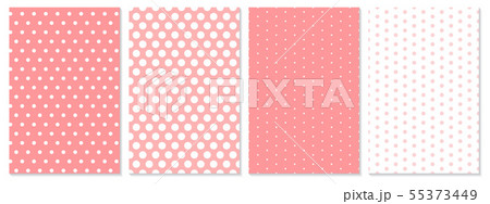 Polka dot pattern vector. Baby background. 55373449