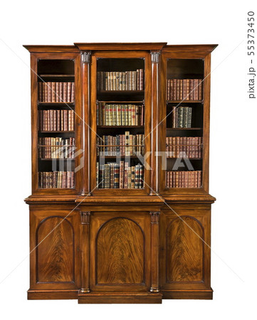 small Bookcase breakfront old antique with books small Bookcase breakfront old antique with books 55373450