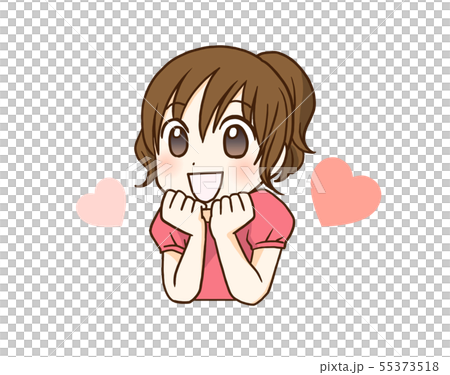 喜ぶ 笑顔 女の子 喜ぶ 笑顔 女の子 55373518