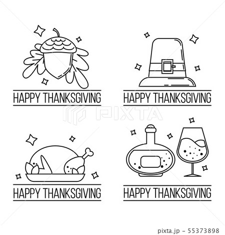 set of thanksgiving logos. Vector illustration set of thanksgiving logos. Vector illustration 55373898