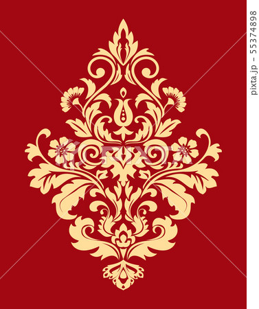 Damask graphic ornament. Floral design element. Damask graphic ornament. Floral design element. 55374898