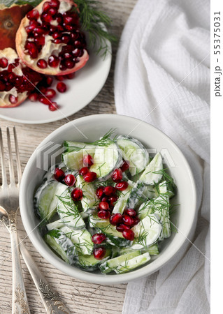 Cucumber and Pomegranate Salad Cucumber and Pomegranate Salad 55375031