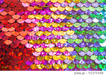 Shiny colorful sequin dress detail texture Shiny colorful sequin dress detail texture 55375599