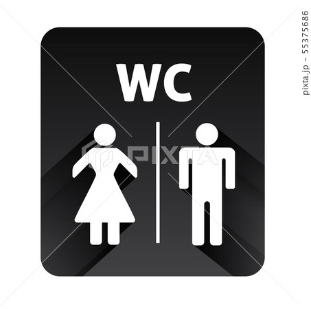 Male and Female icons vector illustartion. Toilet Sign, WC, restroom 55375686