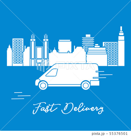 Delivery by car in the city Delivery by car in the city 55376501