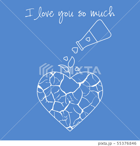 Valentine's Day greeting card Broken heart's hope Valentine's Day greeting card Broken heart's hope 55376846