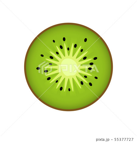 Kiwi, kiwi or Chinese gooseberry with half Kiwi, kiwi or Chinese gooseberry with half 55377727
