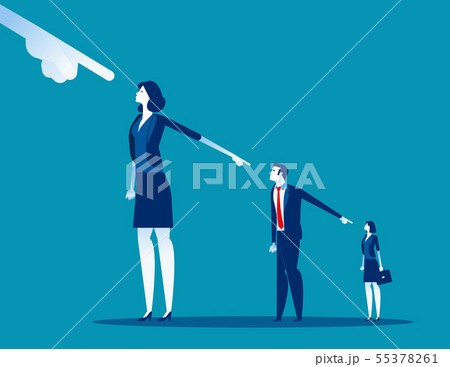 Business people lay the blame at someone. Concept 55378261