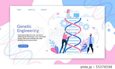 Binformative Banner Engineering Genetic Cartoon. Binformative Banner Engineering Genetic Cartoon. 55378598