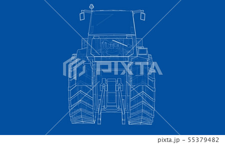 Farm Tractor Concept. Vector 55379482