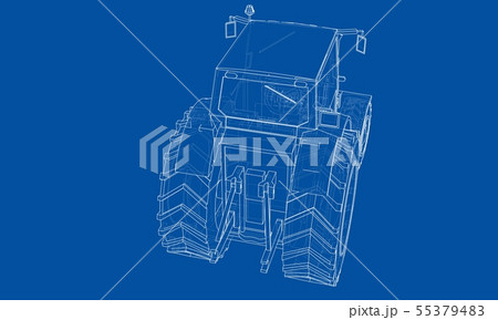 Farm Tractor Concept. Vector 55379483