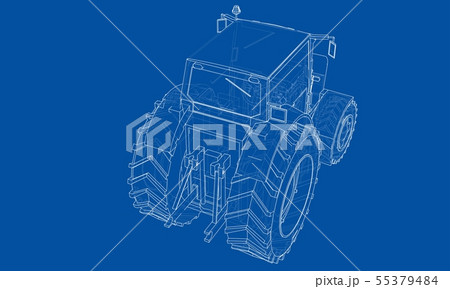 Farm Tractor Concept. Vector Farm Tractor Concept. Vector 55379484
