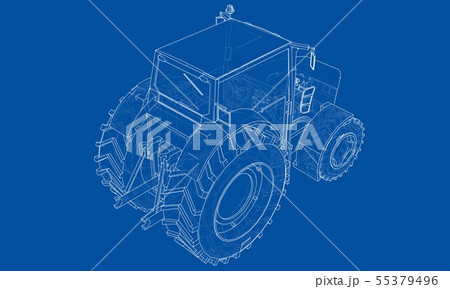 Farm Tractor Concept. Vector Farm Tractor Concept. Vector 55379496