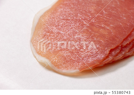 生ハム(ラックスハム)スライス。非加熱食肉製品。 生ハム(ラックスハム)スライス。非加熱食肉製品。 55380743