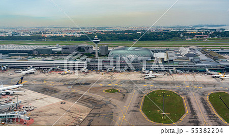 シンガポール・チャンギ国際空港　空撮 55382204