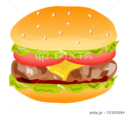 ハンバーガーのイラスト素材