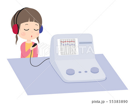 純音聴力検査_子供_中耳炎_1人 純音聴力検査_子供_中耳炎_1人 55383890