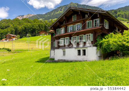Lungern Old medieval village in the swiss alps. 55384442
