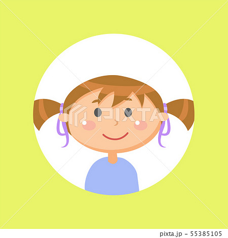 Schoolgirl with Pony Tails, Child or Girl Avatar Schoolgirl with Pony Tails, Child or Girl Avatar 55385105