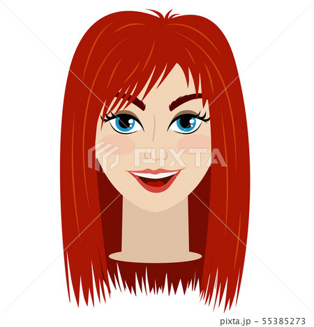 A woman with blue eyes. Red hair 55385273
