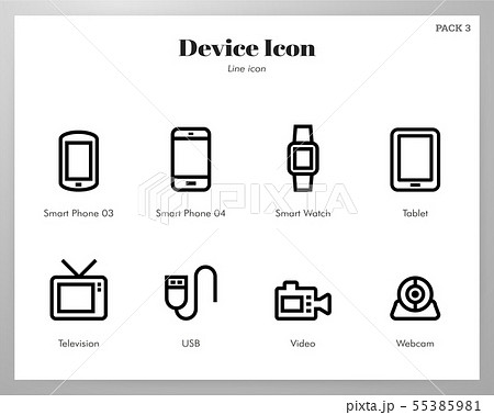Device icons Line pack 55385981