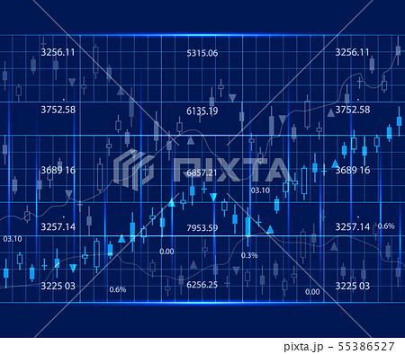 Candle Stick Graph Chart Background Card Ad. Vector Candle Stick Graph Chart Background Card Ad. Vector 55386527
