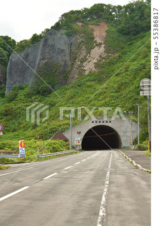 北海道積丹町神威岬で神威岬トンネルの夏の風景を撮影 北海道積丹町神威岬で神威岬トンネルの夏の風景を撮影 55386817