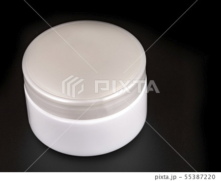 The Beauty Cream Containers on Black Background The Beauty Cream Containers on Black Background 55387220
