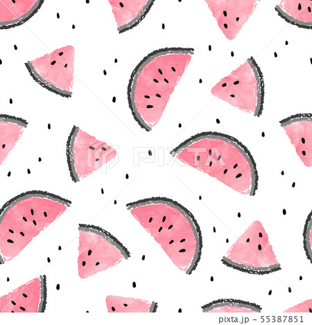 Seamless watermelons pattern Seamless watermelons pattern 55387851