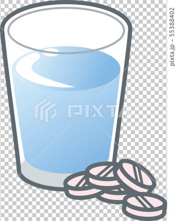 平板電腦和水 55388402