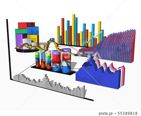 グラフ 統計 データのイラスト素材
