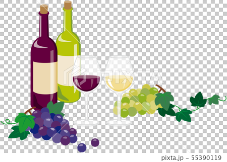 Red wine and white wine 55390119