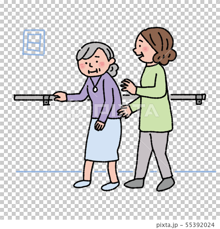 Old person is walking png graphic clipart design Stock