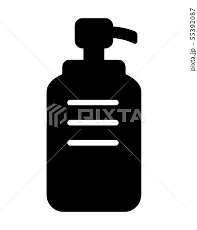 シャンプー ボディーソープ お風呂用品 アメニティー アイコンのイラスト素材